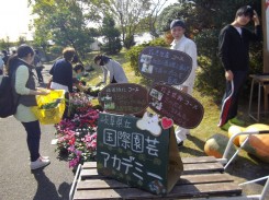 農大祭での花販売の様子