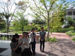 虎渓用水広場の見学