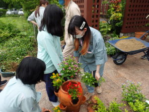 本館前花壇