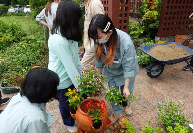 本館前花壇