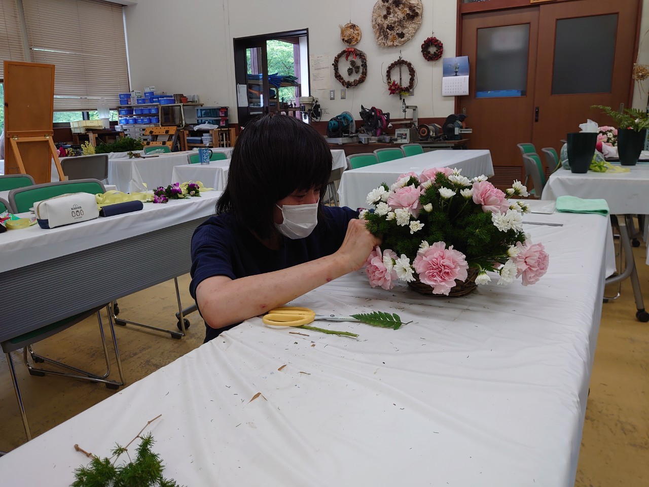 3級フラワー装飾技能検定対策実習 専門学校 岐阜県立国際園芸アカデミー