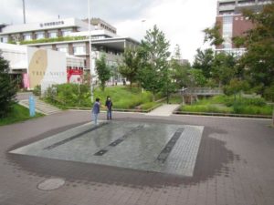 虎渓用水広場の水景