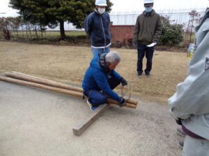 景石の据え付け