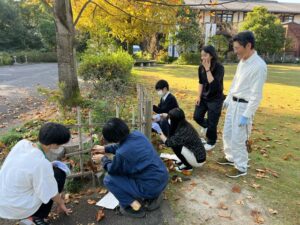 造園緑化コース「四つ目垣制作」